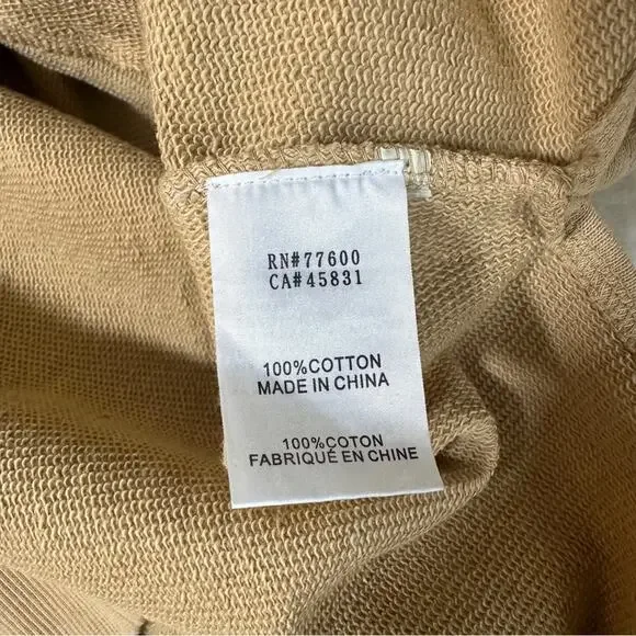 NWT Sandrine RosexFree People Collab Size XS Desir Hoodie Tan Cozy Hip Hop Trend - Picture 11 of 15